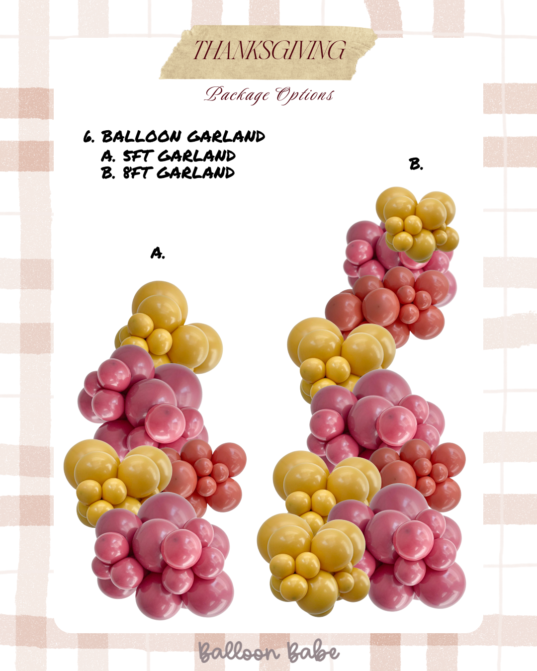 THANKSGIVING Take-Away Balloon Garland