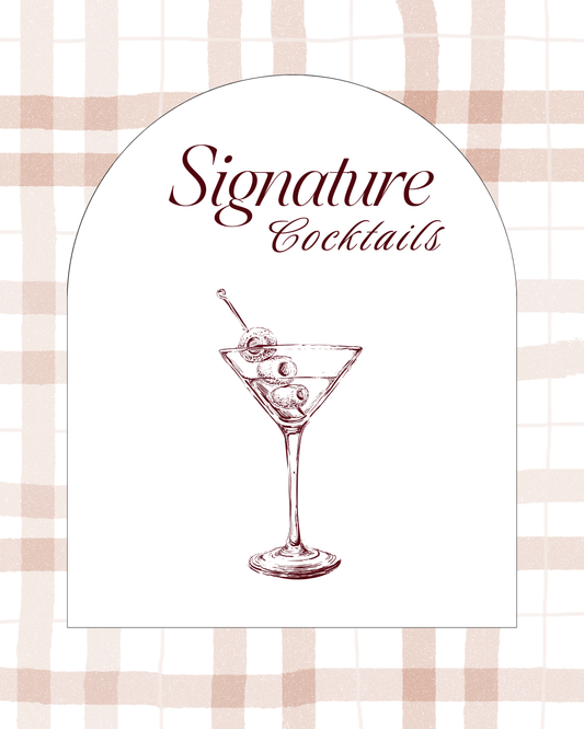 Thanksgiving Signature Cocktail Sign