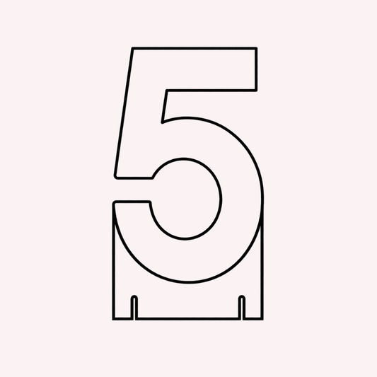 Number 5 Neon Sign Rental