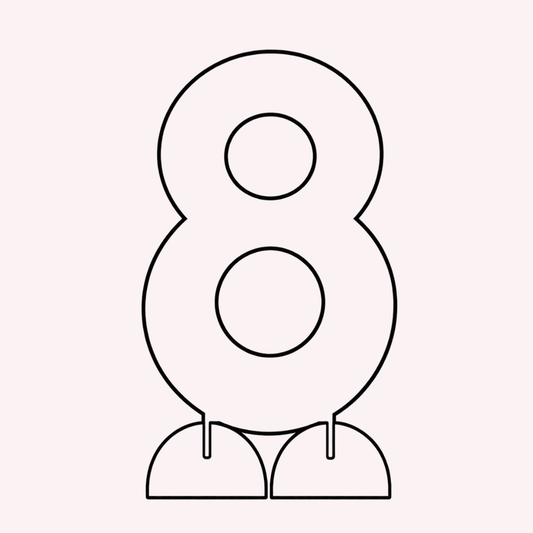 Number 8 Neon Sign Rental