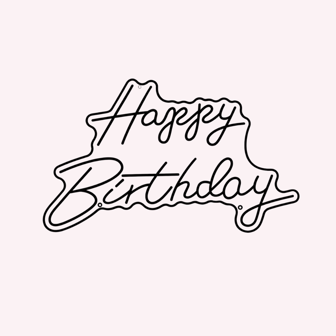 Happy Birthday Neon Sign Rental