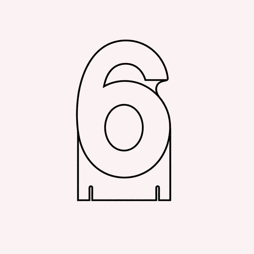 Number 6 Neon Sign Rental